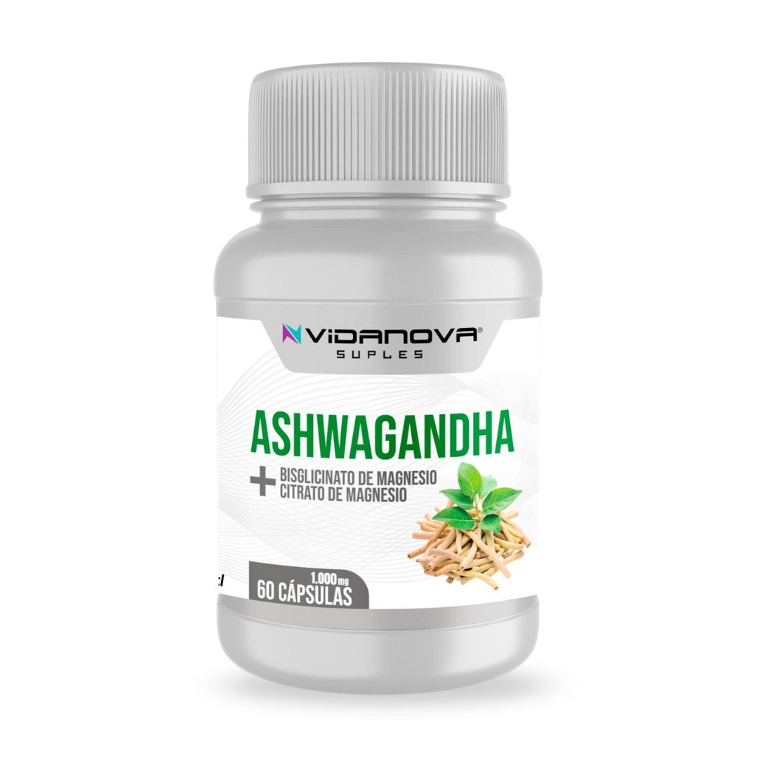 Ashwagandha + Magnesio 1000mg (60 Capsulas)