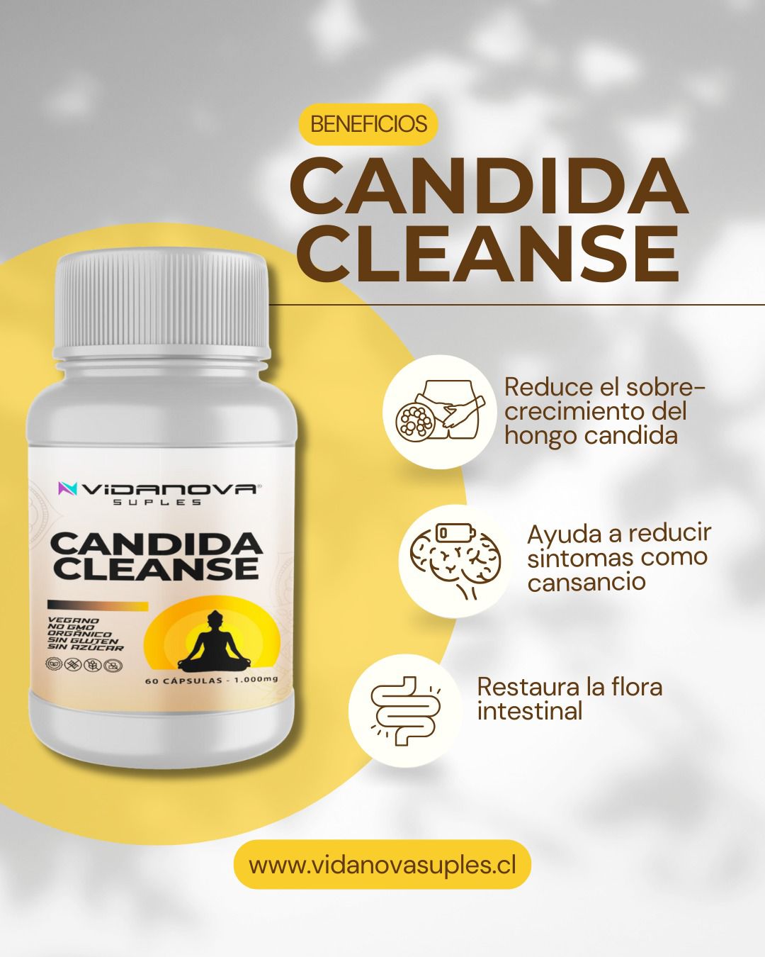 Candida Cleanse Vida Nova (60 Cápsulas)