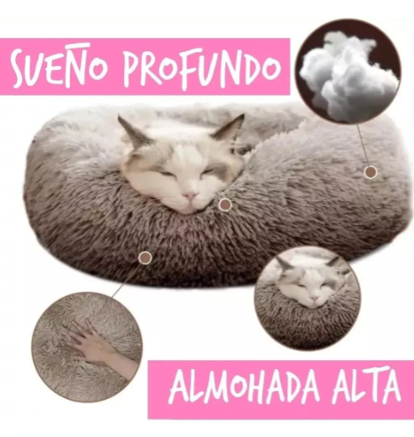 Cama Antiestrés Felpa Para Mascotas