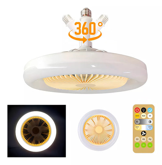 Ventilador Con Luz Led y Control Remoto